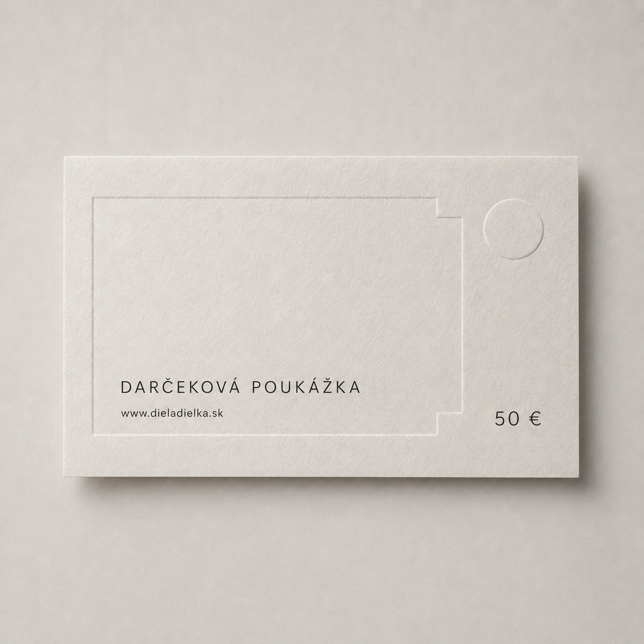 Diela a dielka | Darčeková poukážka | Voucher 50,- Eur