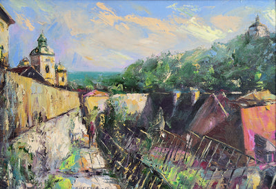 Banská Štiavnica - chodník od Dolnej ružovej