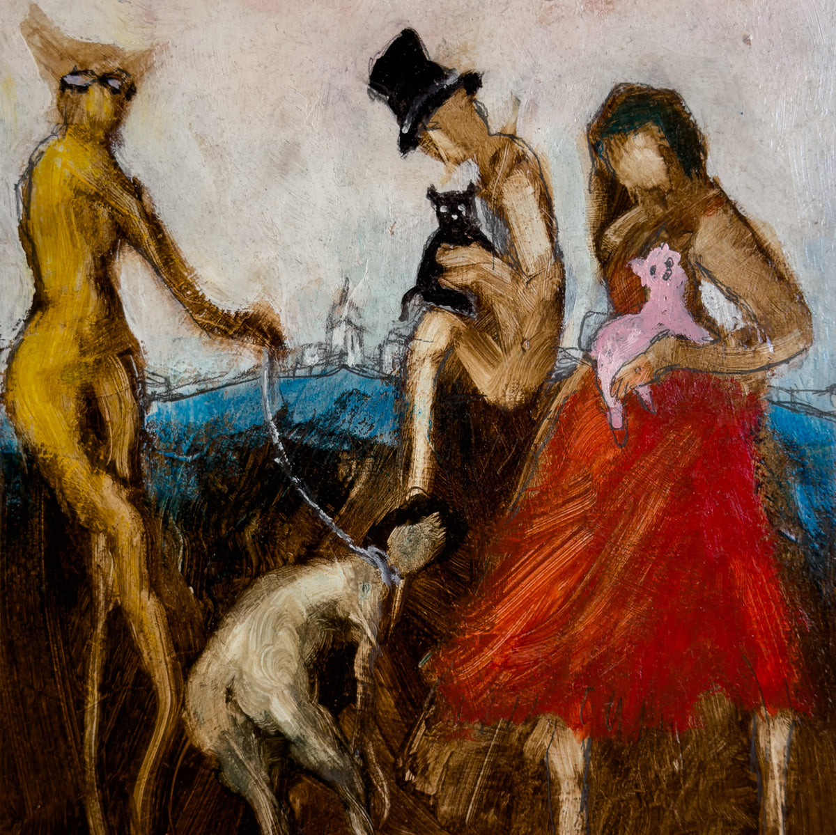Peter Holečka - Každý máme svojho miláčika - surealizmus - súčasná maľba