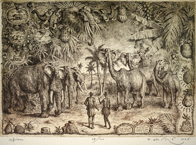 Peter Kľúčik - Afrika - obrazy - grafika - lept