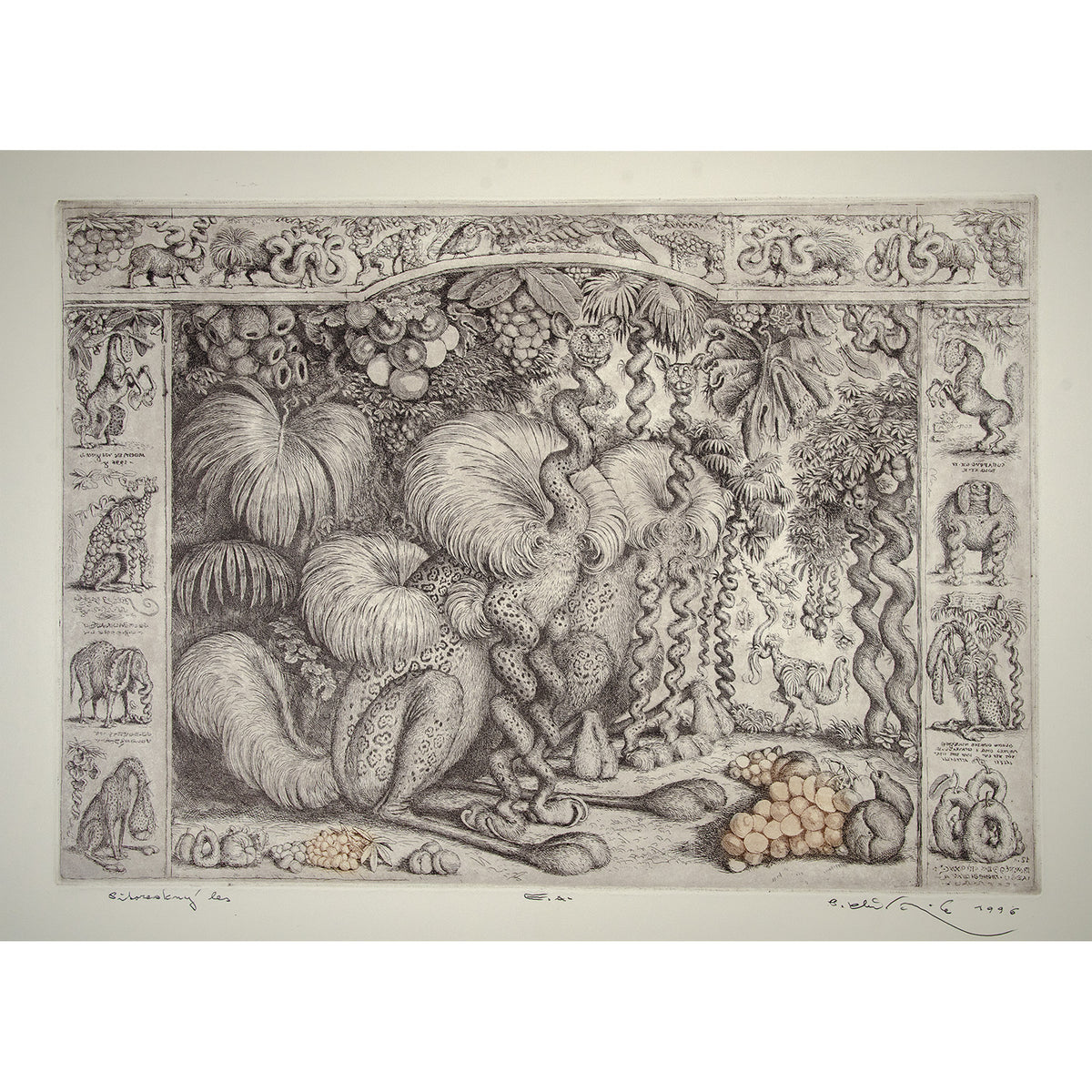 Peter Kľúčik - Pitoreskný les - obrazy - grafika - lept