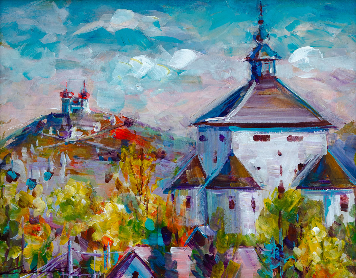 Banská Štiavnica - Nový zámok - Zuzana Lukáčová - originálna maľba - obrazy