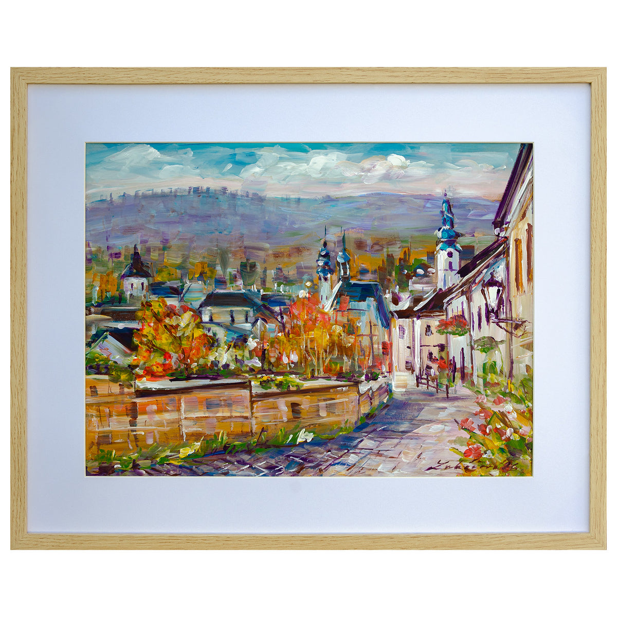 Zuzana Lukáčová - Banská Štiavnica - Ružová ulica - originálna maľba - obrazy