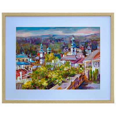 Zuzana Lukáčová - Banská Štiavnica - Ružová ulica II - originálna maľba - obrazy