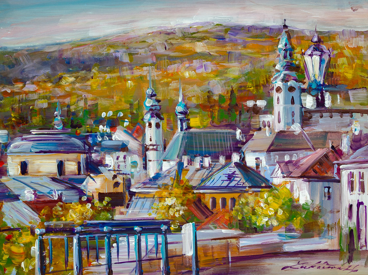Zuzana Lukáčová - Banská Štiavnica - Ružová ulica III - originálna maľba - obrazy