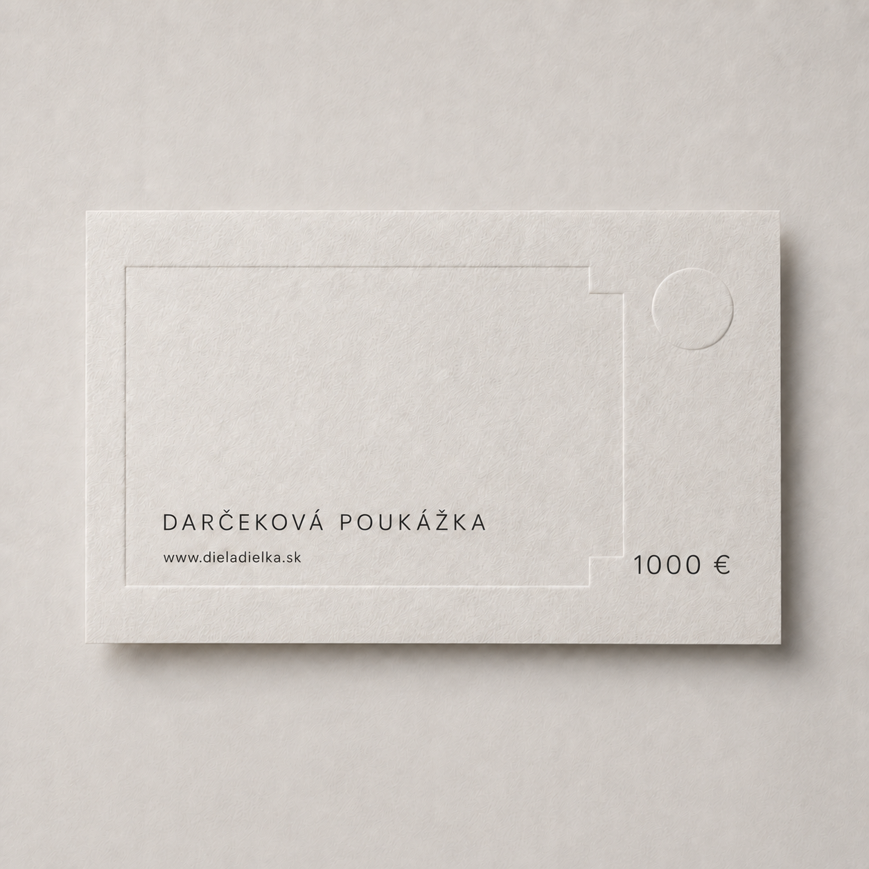Diela a dielka | Darčeková poukážka | Voucher 1000,- Eur
