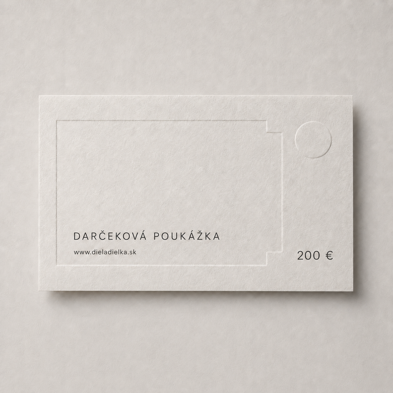Diela a dielka | Darčeková poukážka | Voucher 200,- Eur