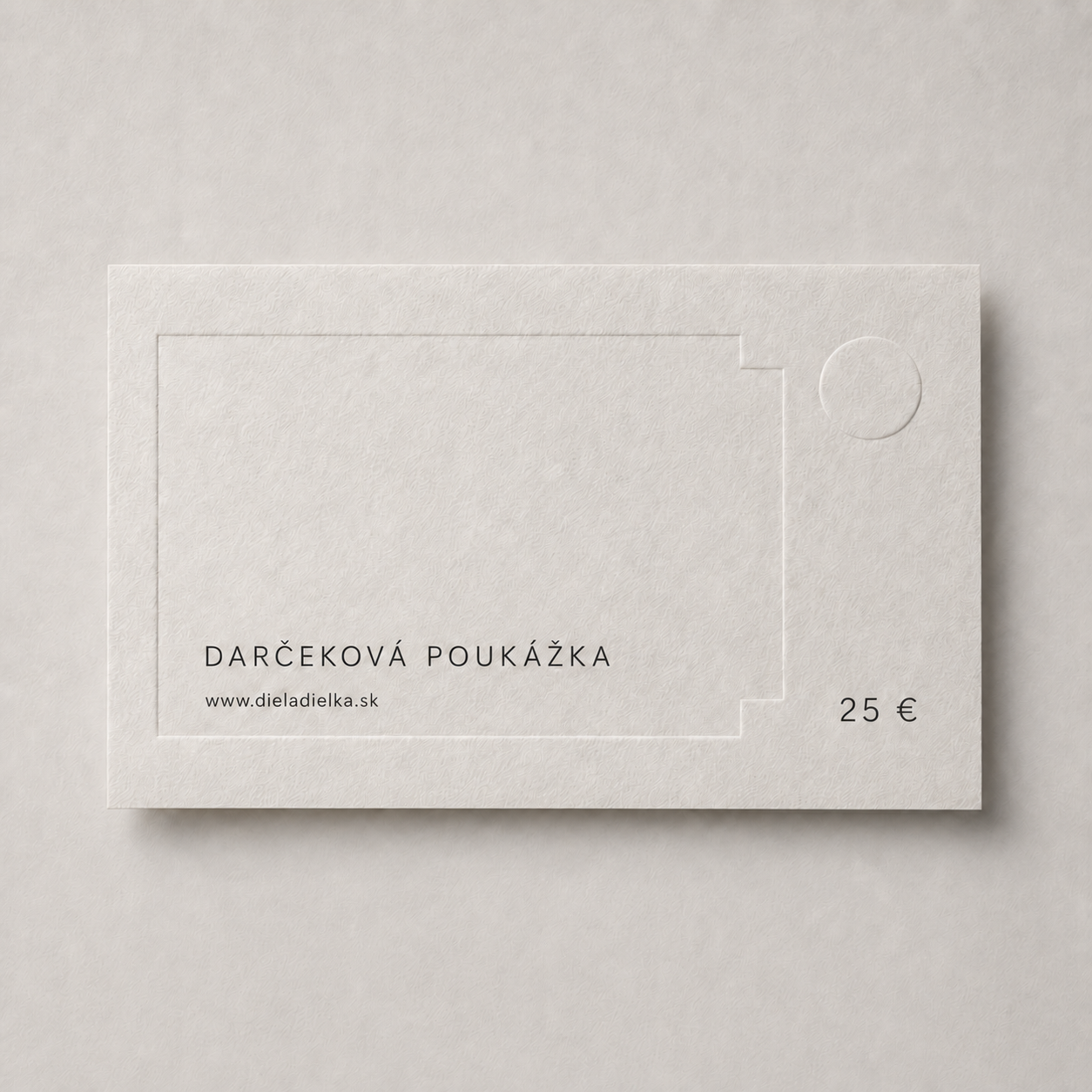 Diela a dielka | Darčeková poukážka | Voucher 25,- Eur